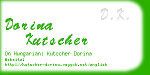 dorina kutscher business card